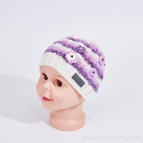 Pink Knit Hat In Stock High quality knitted hat for Child Supplier